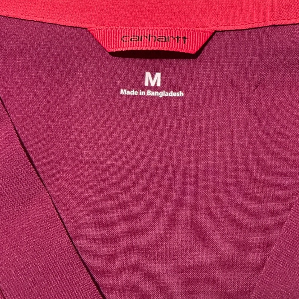 Carhartt Force Cross-Flex V-Neck Scrub Top Wine Purple C12110 Womens Medium - Picture 3 of 7